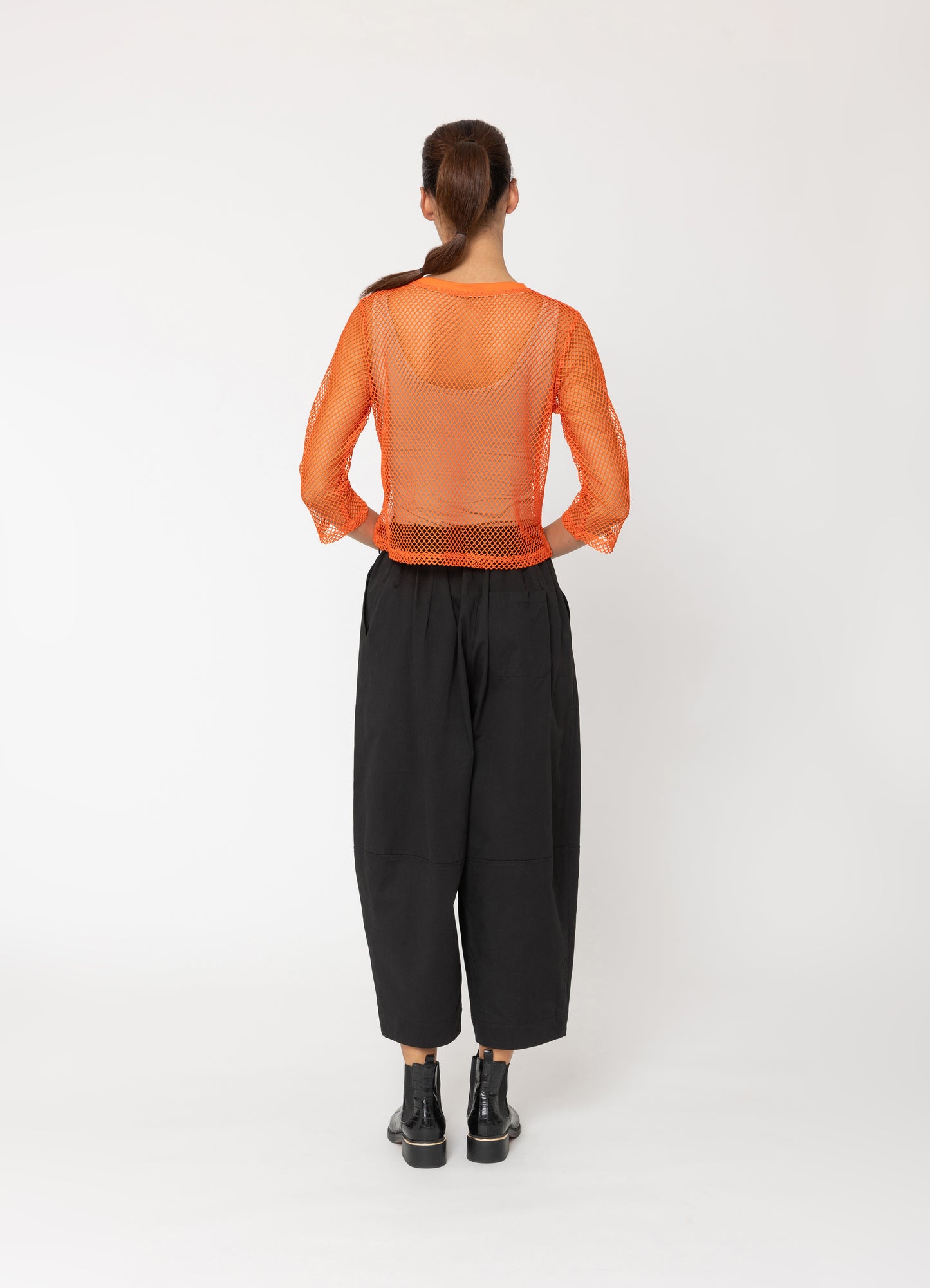 Arrow Mesh Top - 3/4 Sleeve