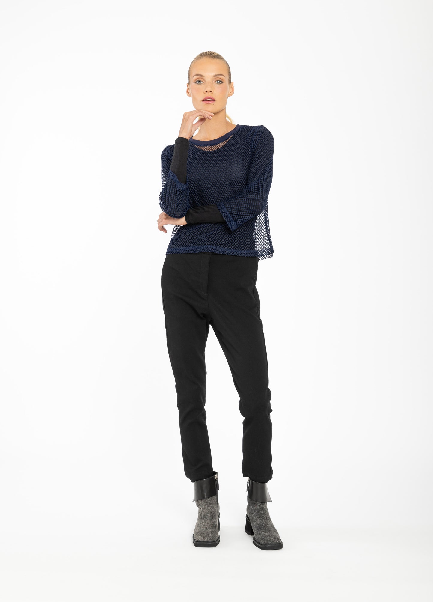 Arrow Mesh Top - Long Sleeve