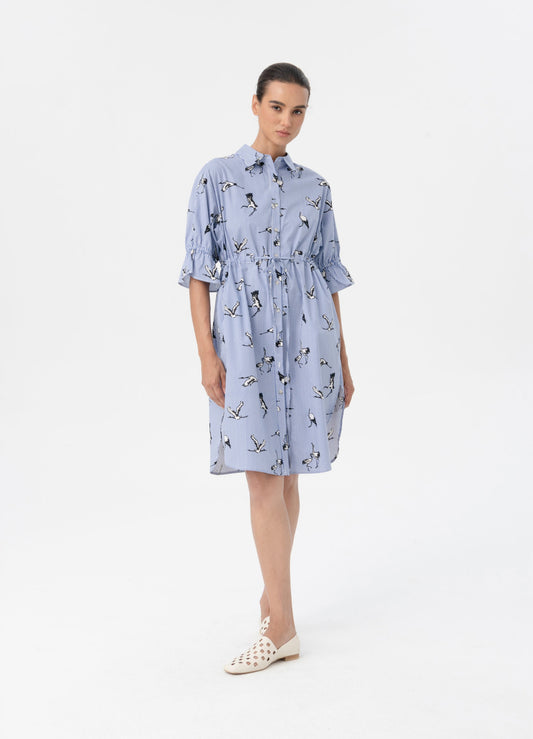 Vena Shirt Dress in Black Stripe by Blacklist NZ women’s fashion