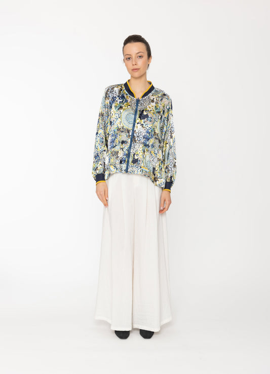Eni Jacket in Royal Print Blacklist women's jacket NZ