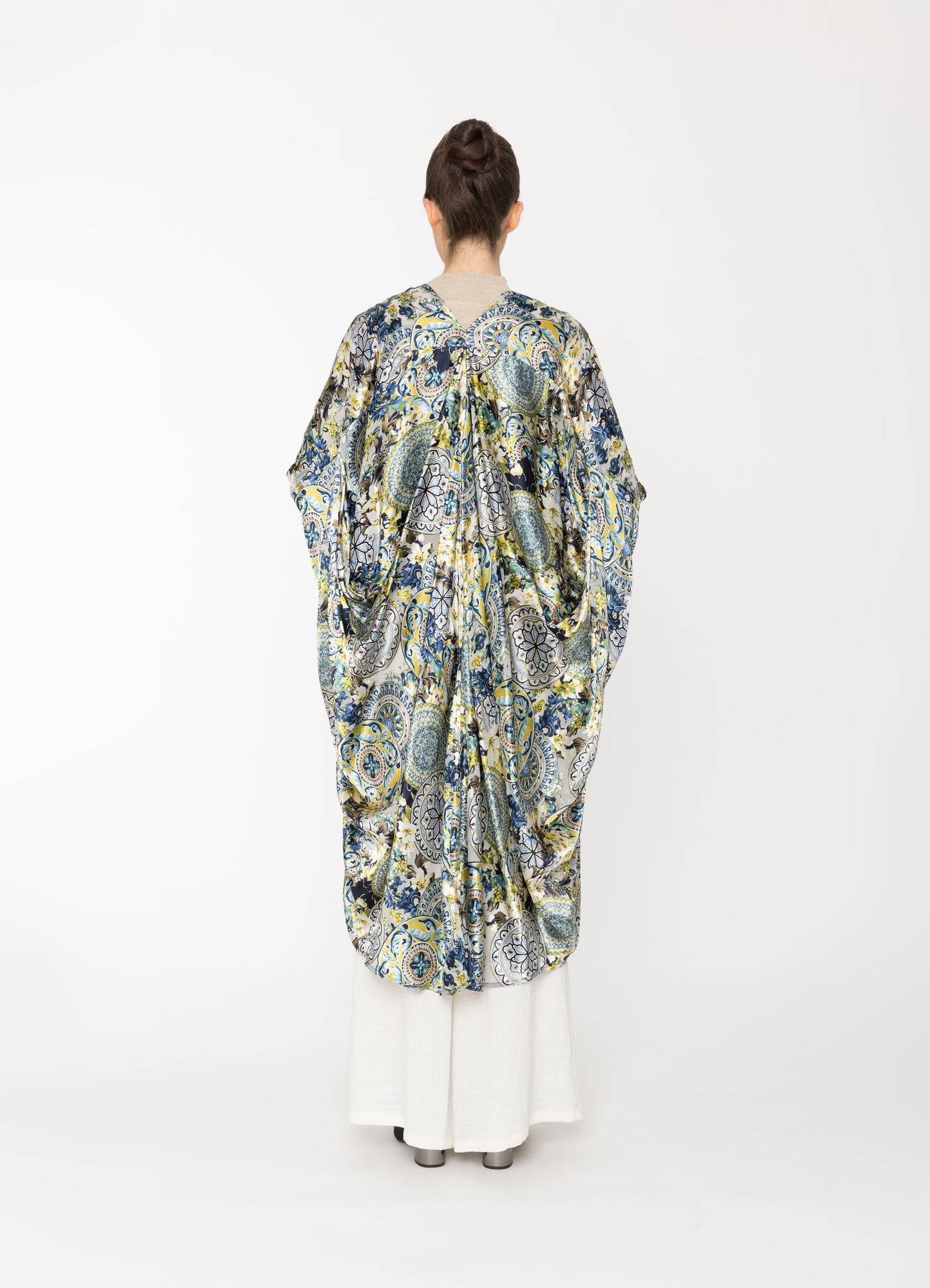 Saff Wrap in Royal Print Blacklist women's cardigan NZ