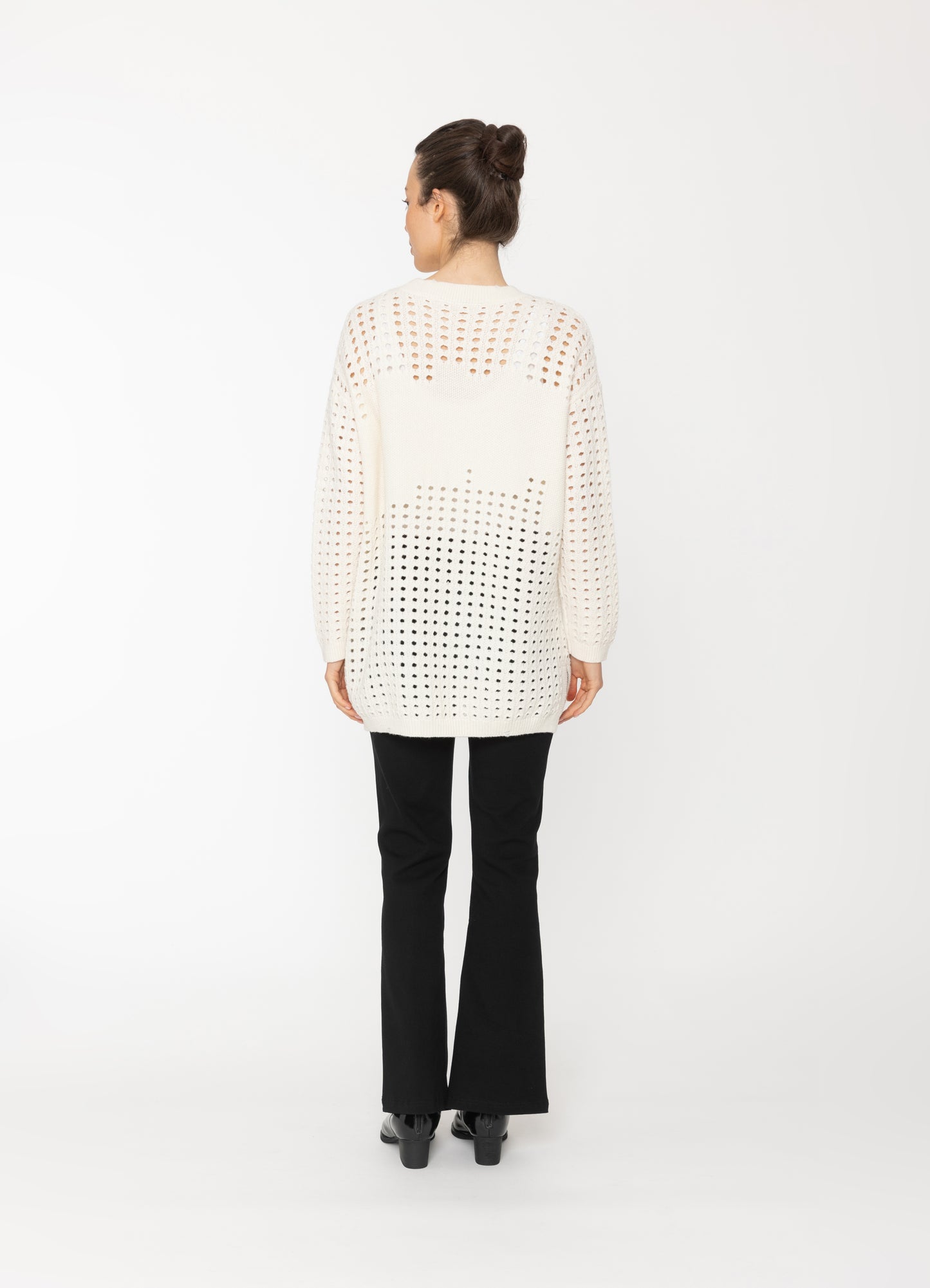 Mikki Tunic in Winter White Blacklist women's knitwear NZ