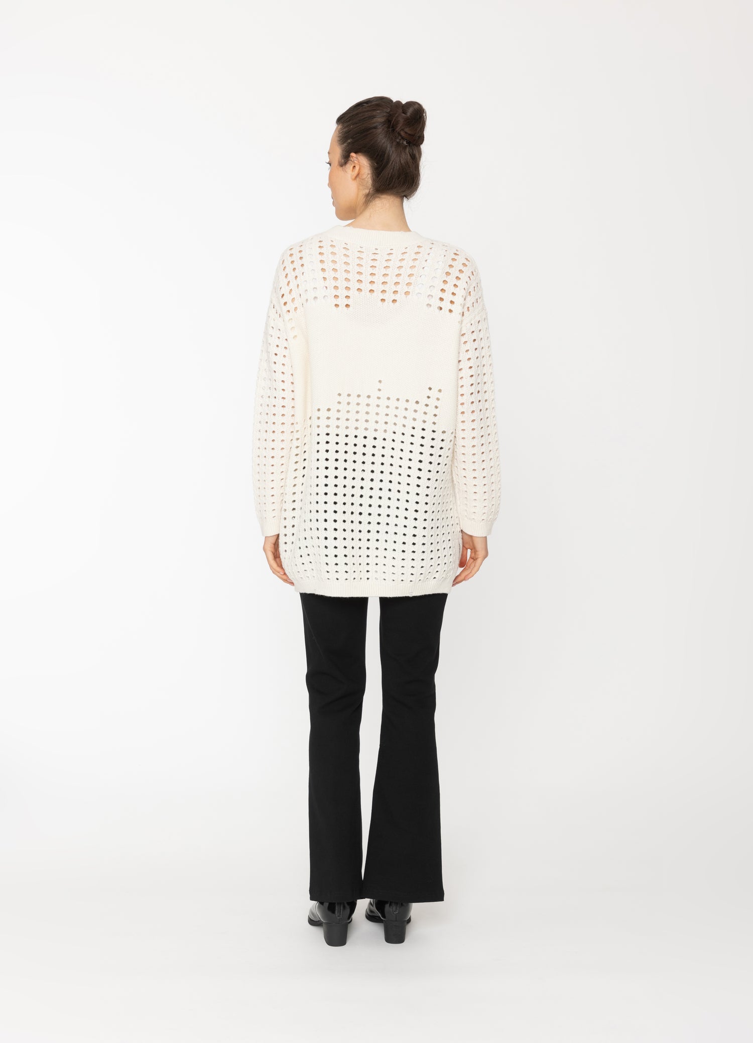 Mikki Tunic in Winter White Blacklist women's knitwear NZ