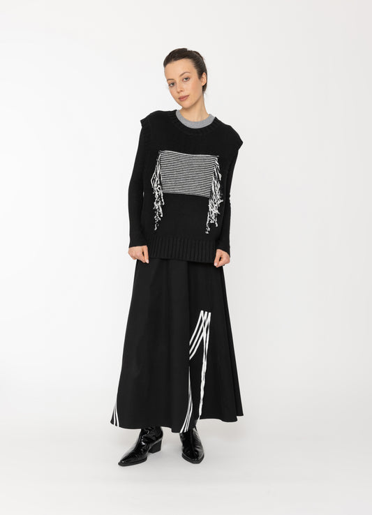 Jalen Vest in Black + White Blacklist women's vest NZ