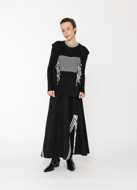 Jalen Vest in Black + White Blacklist women's vest NZ