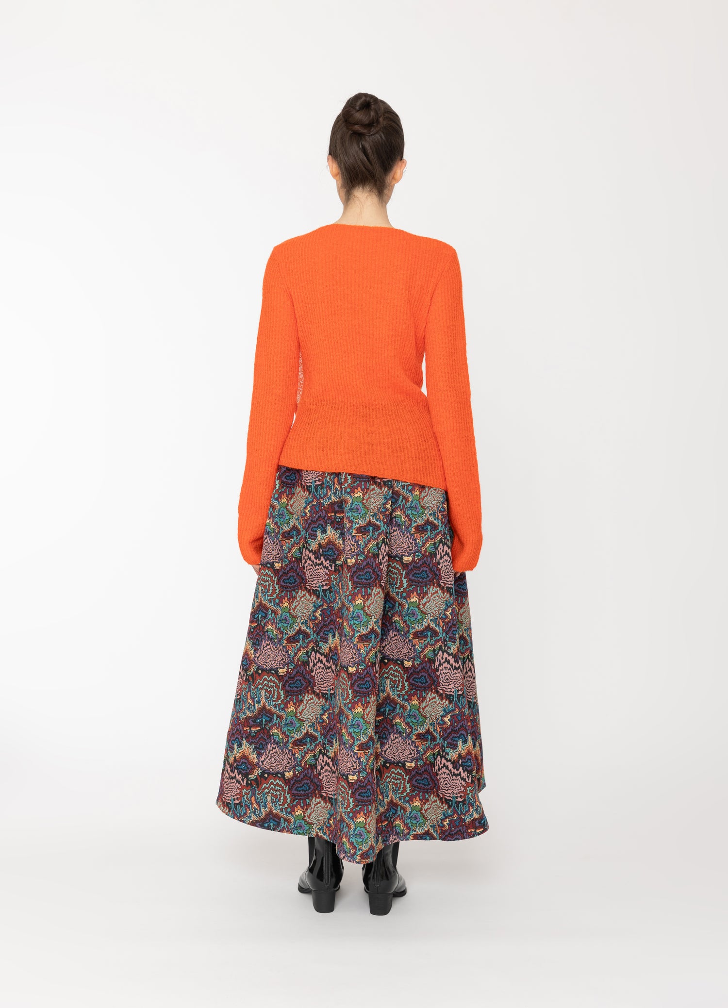 Azul Top in Orange Blacklist women's knitwear NZ