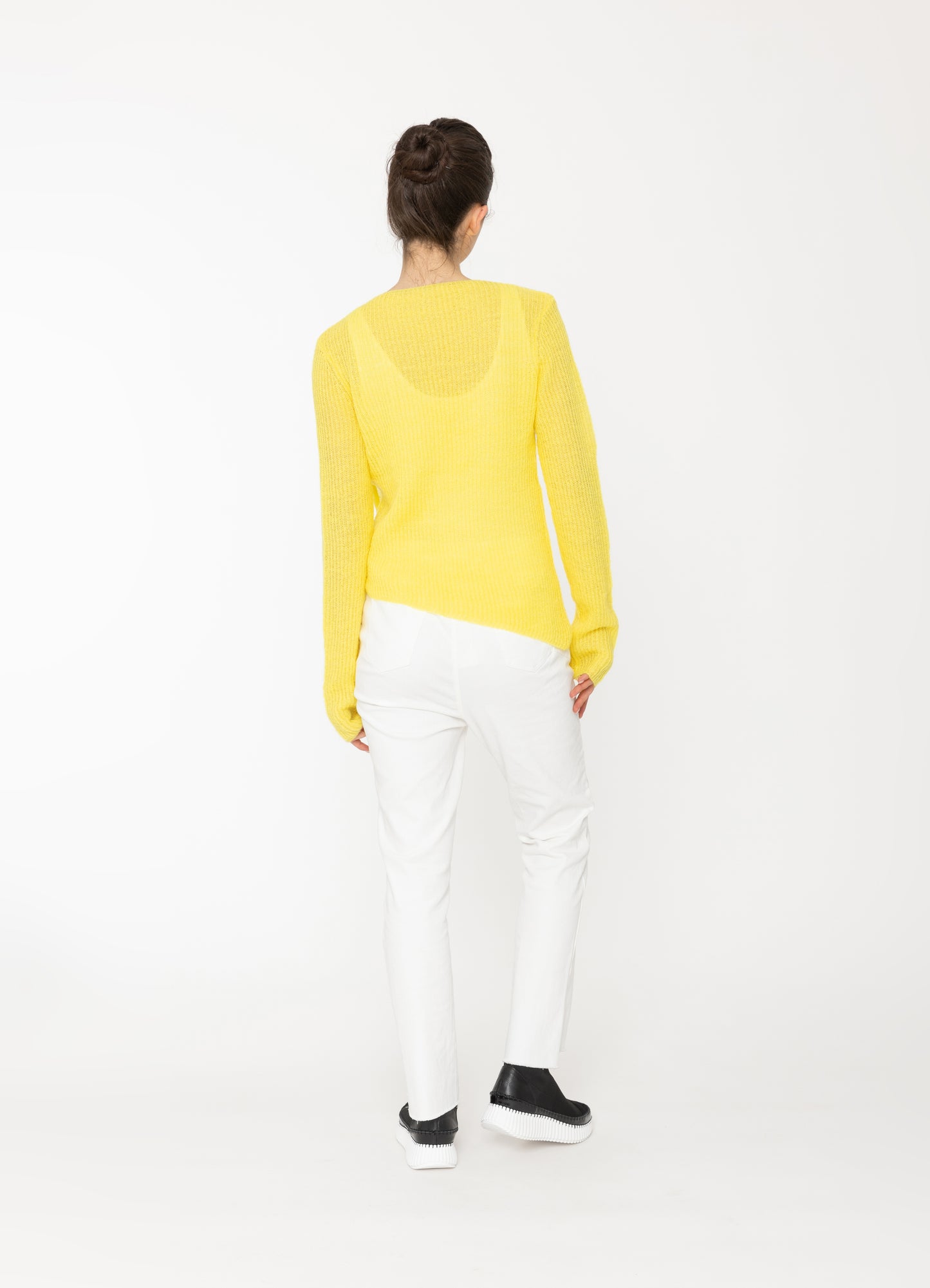 Azul Top in Grey Marl Blacklist women's knitwear NZ