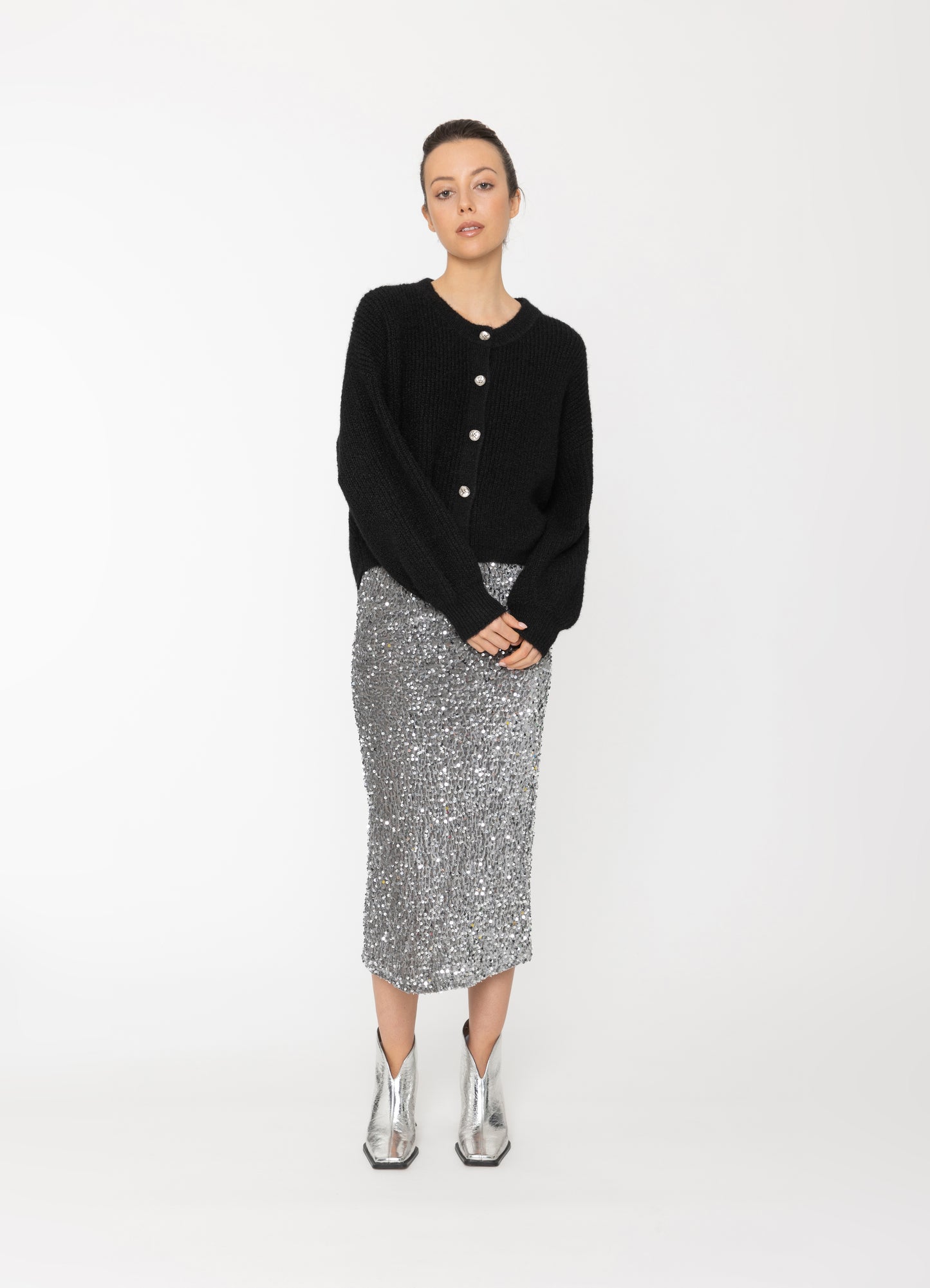 Aire Cardigan in Ocean Blacklist women's knitwear NZ