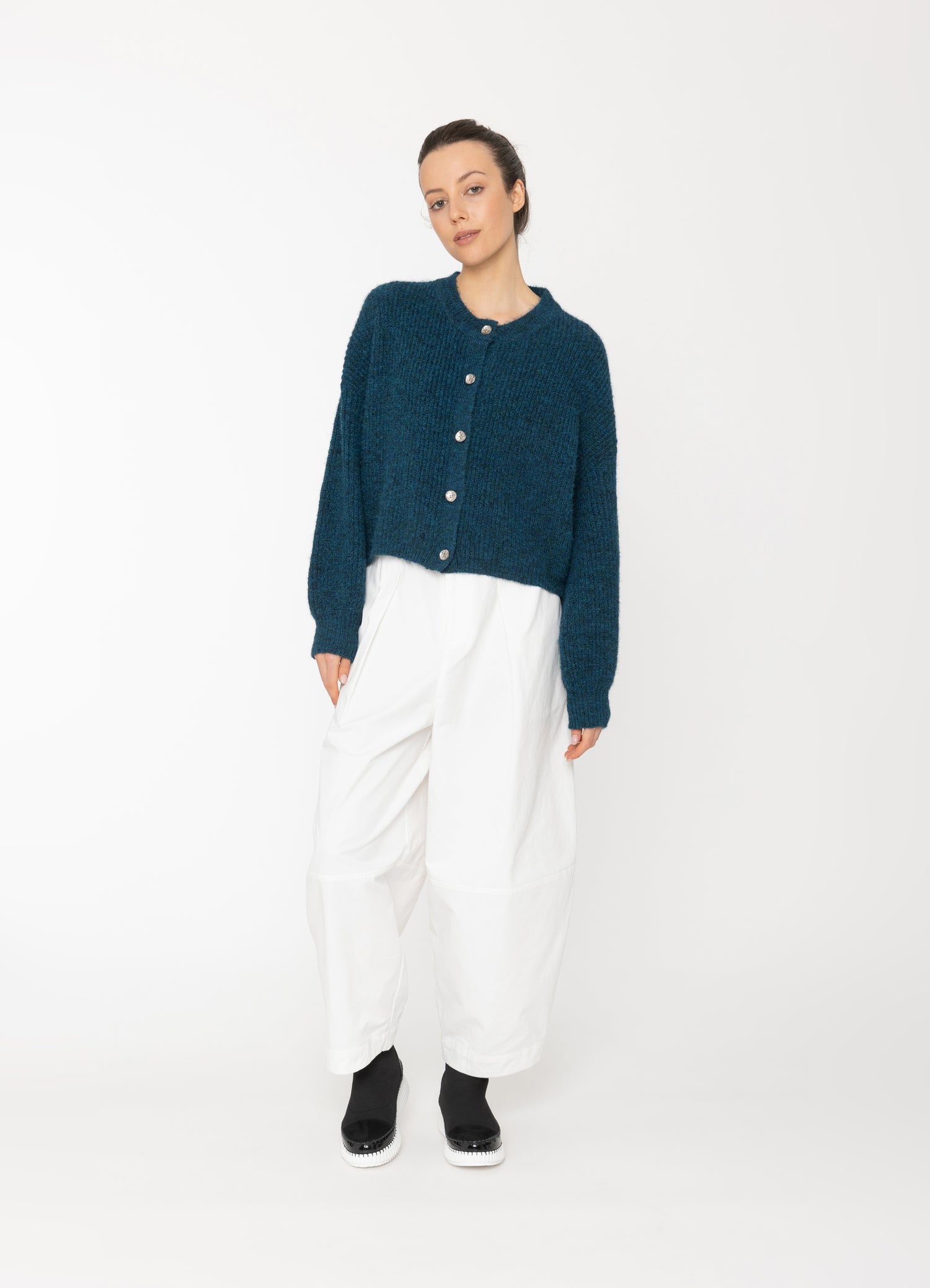 Aire Cardigan in Black Blacklist women's knitwear NZ