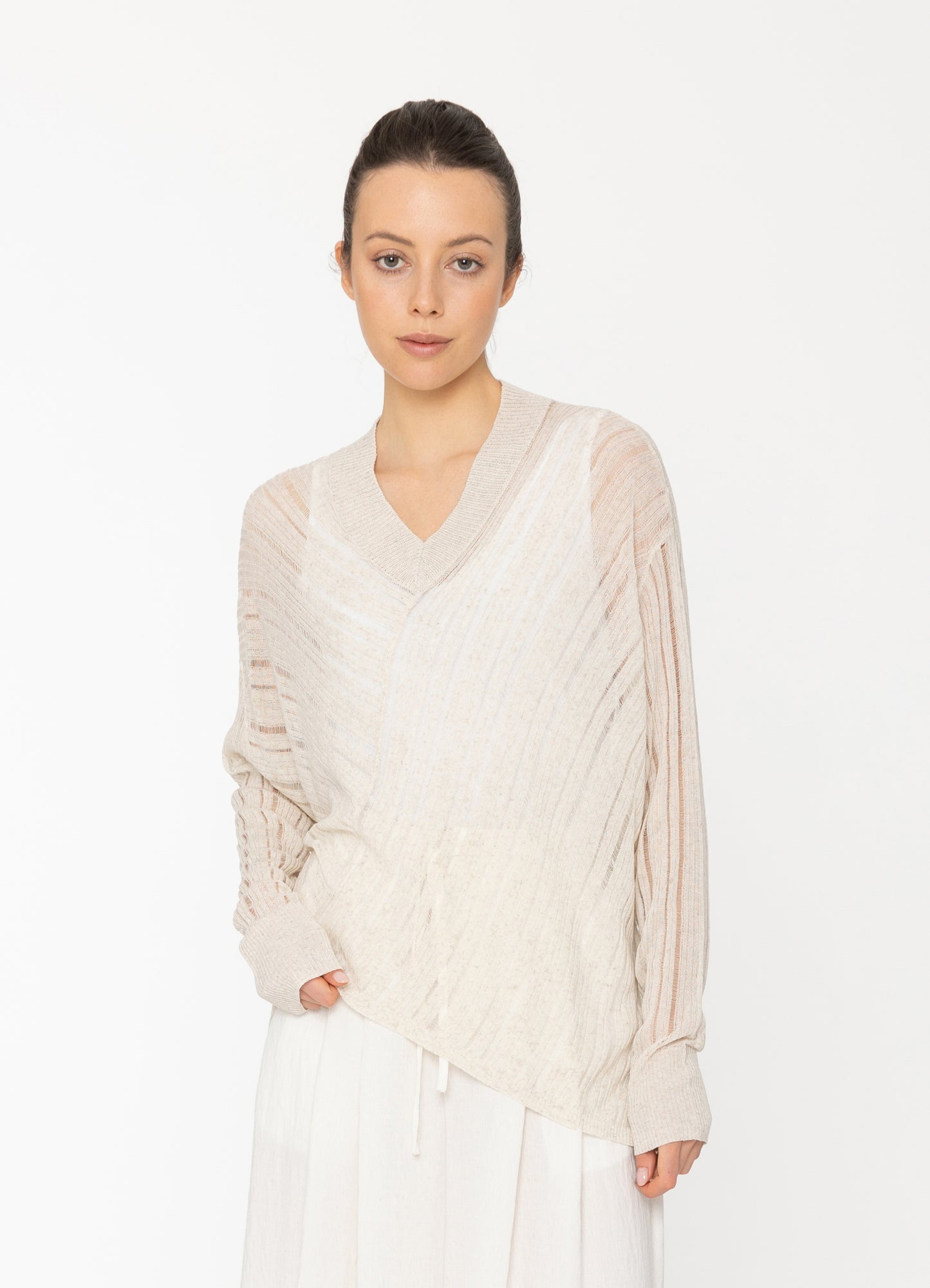 Yari Knit Top in Oatmeal Blacklist women's top NZ