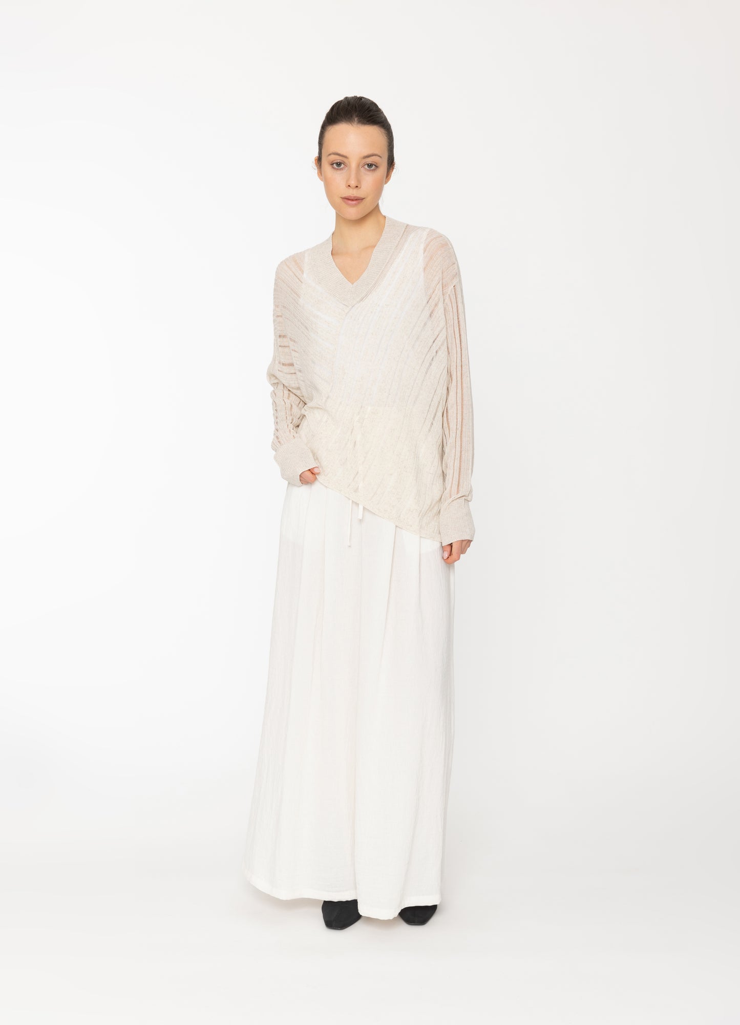 Yari Knit Top in Oatmeal Blacklist women's top NZ