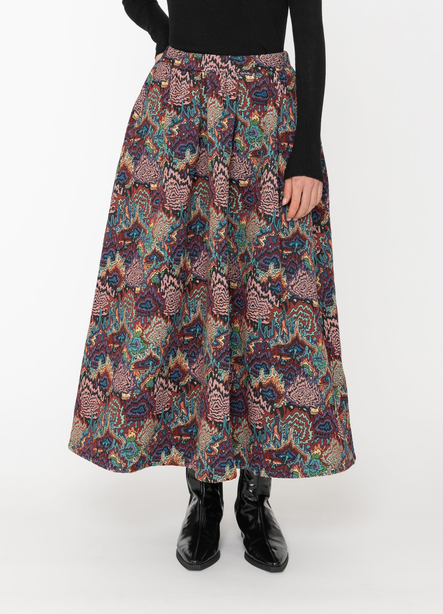 Iko Skirt in Static Print Blacklist women's skirt NZ