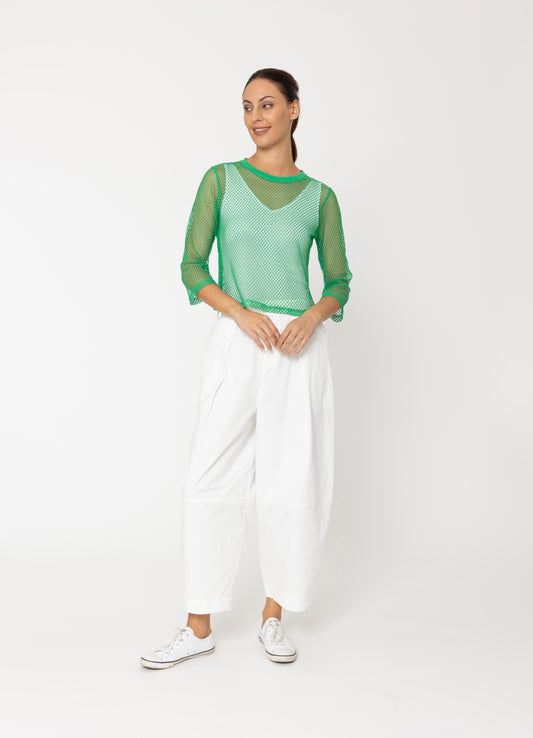 Arrow Mesh Top - 3/4 Sleeve