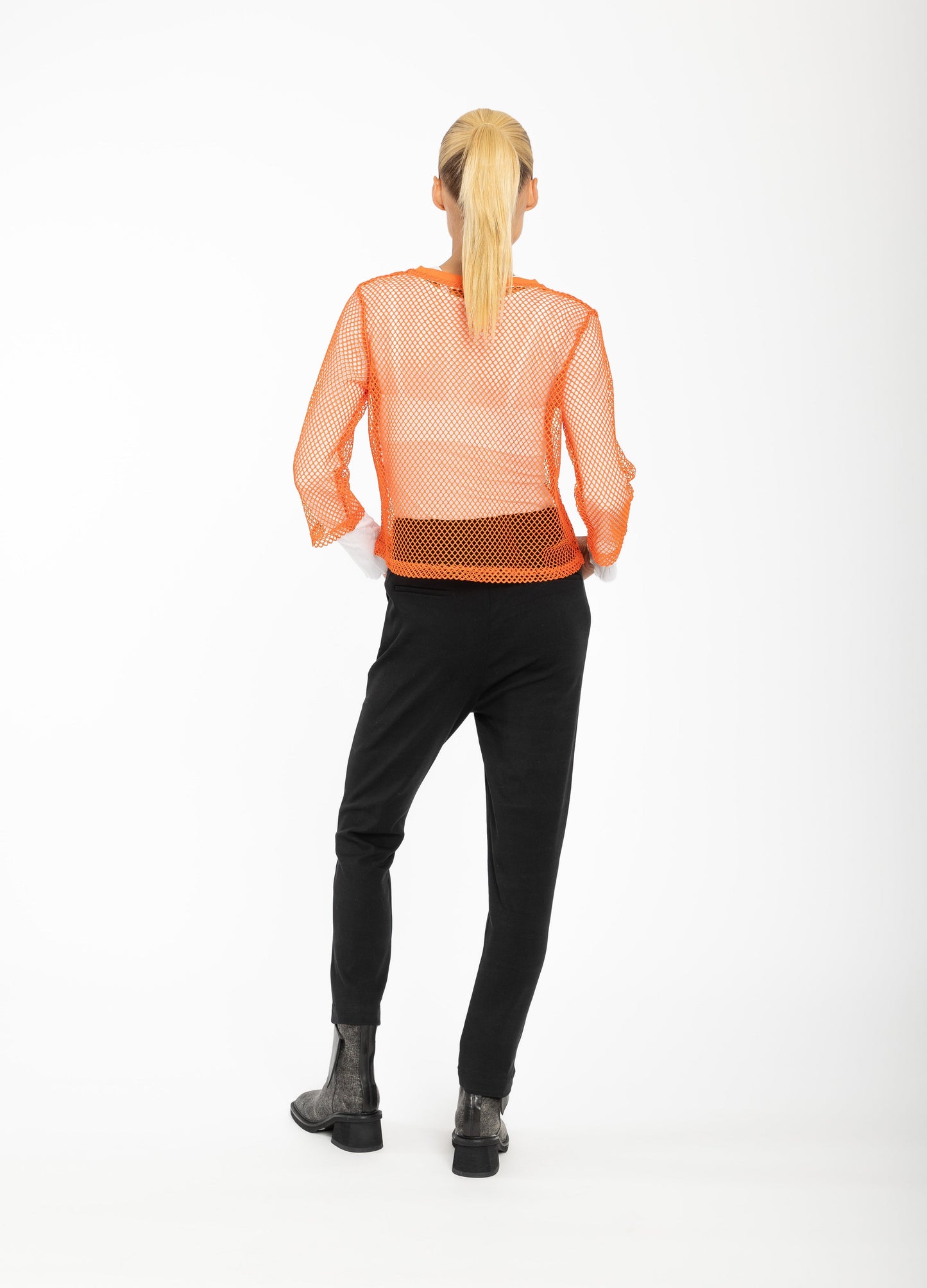 Arrow Mesh Top - 3/4 Sleeve